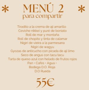 Menú 2 para grupos Ronda 14